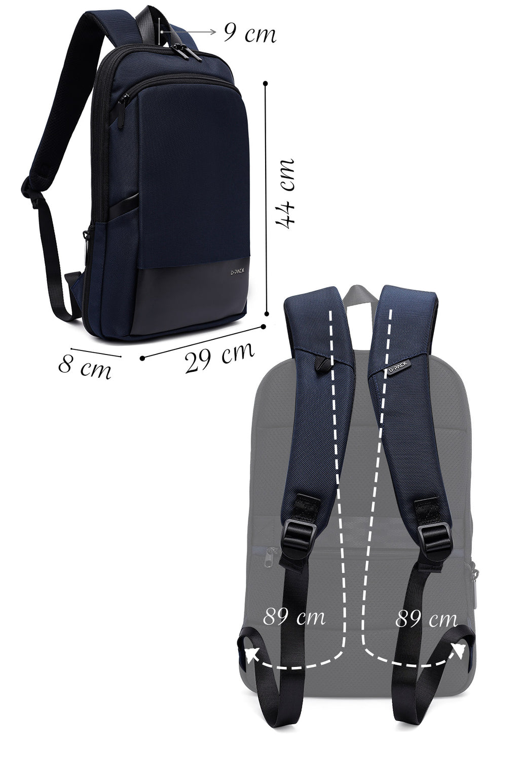 D-Pack Unisex Lacivert Sırt Çantası
