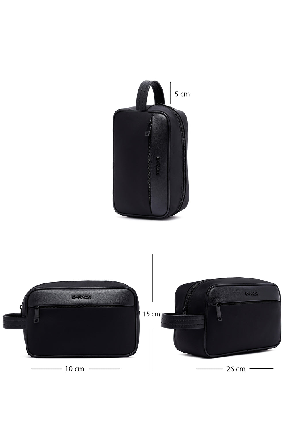 D-Pack Erkek Siyah Kumaş Mini El Çantası
