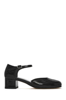 Women's Black Ankle Buckle Low Thick Heel Patent Leather Shoes | Derimod Women's Black Ankle Buckle Low Thick Heel Patent Leather Shoes | Derimod