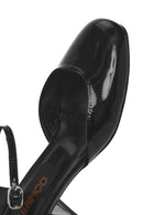 Women's Black Ankle Buckle Low Thick Heel Patent Leather Shoes | Derimod Women's Black Ankle Buckle Low Thick Heel Patent Leather Shoes | Derimod