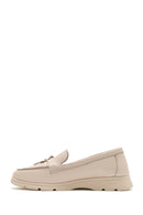 Kadın Krem Deri Comfort Loafer | Derimod Kadın Krem Deri Comfort Loafer | Derimod