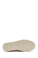 Women's Beige Leather Comfort Loafer | Derimod Women's Beige Leather Comfort Loafer | Derimod