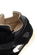 Kadın Siyah Bantlı Dolgu Topuklu Deri Sneaker | Derimod Kadın Siyah Bantlı Dolgu Topuklu Deri Sneaker | Derimod
