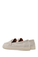 Women's Mink Stone Detailed Suede Leather Loafer | Derimod Women's Mink Stone Detailed Suede Leather Loafer | Derimod