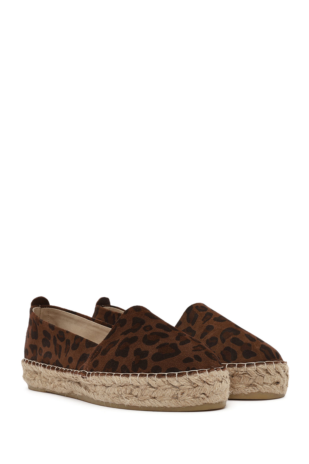 Kadın Leopar Süet Espadril