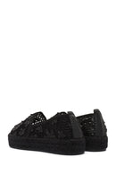 Kadın Siyah Desenli Espadril | Derimod Kadın Siyah Desenli Espadril | Derimod