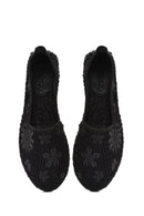 Kadın Siyah Desenli Espadril | Derimod Kadın Siyah Desenli Espadril | Derimod
