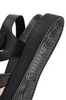 Women's Black Strappy Thick-Sole Leather Sandals | Derimod Women's Black Strappy Thick-Sole Leather Sandals | Derimod