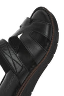Women's Black Leather Comfort Slippers | Derimod Women's Black Leather Comfort Slippers | Derimod