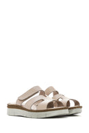 Women's Mink Leather Comfort Slippers | Derimod Women's Mink Leather Comfort Slippers | Derimod