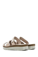 Women's Mink Leather Comfort Slippers | Derimod Women's Mink Leather Comfort Slippers | Derimod