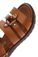 Women's Tan Leather Ankle Buckle Sandals | Derimod Women's Tan Leather Ankle Buckle Sandals | Derimod
