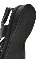 Women's Black Back Strap Leather Sandals | Derimod Women's Black Back Strap Leather Sandals | Derimod