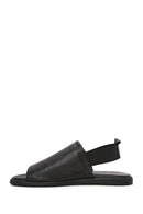 Women's Black Elastic Back Leather Sandals | Derimod Women's Black Elastic Back Leather Sandals | Derimod