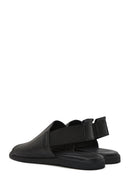 Women's Black Elastic Back Leather Sandals | Derimod Women's Black Elastic Back Leather Sandals | Derimod
