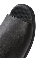 Women's Black Elastic Back Leather Sandals | Derimod Women's Black Elastic Back Leather Sandals | Derimod