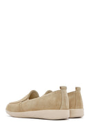 Women's Beige Suede Leather Comfort Loafer | Derimod Women's Beige Suede Leather Comfort Loafer | Derimod