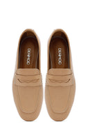 Kadın Bej Deri Loafer | Derimod Kadın Bej Deri Loafer | Derimod