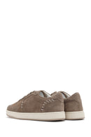 Women's Mink Lace-Up Suede Leather Sneakers | Derimod Women's Mink Lace-Up Suede Leather Sneakers | Derimod