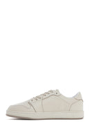 Women's Cream Lace-Up Leather Sneakers | Derimod Women's Cream Lace-Up Leather Sneakers | Derimod
