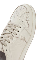 Women's Cream Lace-Up Leather Sneakers | Derimod Women's Cream Lace-Up Leather Sneakers | Derimod