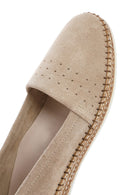 Women's Beige Suede Leather Comfort Loafer | Derimod Women's Beige Suede Leather Comfort Loafer | Derimod