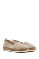 Women's Beige Suede Leather Comfort Loafer | Derimod Women's Beige Suede Leather Comfort Loafer | Derimod