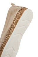 Women's Beige Suede Leather Comfort Loafer | Derimod Women's Beige Suede Leather Comfort Loafer | Derimod