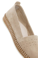 Women's Beige Suede Leather Comfort Loafer | Derimod Women's Beige Suede Leather Comfort Loafer | Derimod