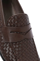 Erkek Kahverengi Örgü Deri Klasik Loafer | Derimod Erkek Kahverengi Örgü Deri Klasik Loafer | Derimod