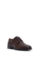 Men's Brown Braided Leather Classic Shoes | Derimod Men's Brown Braided Leather Classic Shoes | Derimod