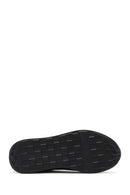 Erkek Siyah Bağcıklı Kalın Tabanlı Deri Sneaker | Derimod Erkek Siyah Bağcıklı Kalın Tabanlı Deri Sneaker | Derimod
