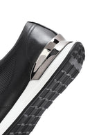 Erkek Siyah Bağcıklı Kalın Tabanlı Deri Sneaker | Derimod Erkek Siyah Bağcıklı Kalın Tabanlı Deri Sneaker | Derimod