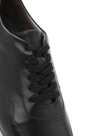Erkek Siyah Bağcıklı Kalın Tabanlı Deri Sneaker | Derimod Erkek Siyah Bağcıklı Kalın Tabanlı Deri Sneaker | Derimod
