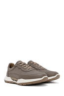 Men's Mink Lace-up Leather Sneaker | Derimod Men's Mink Lace-up Leather Sneaker | Derimod