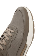 Men's Mink Lace-up Leather Sneaker | Derimod Men's Mink Lace-up Leather Sneaker | Derimod