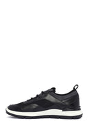 Men's Black Lace-Up Leather Casual Sneaker | Derimod Men's Black Lace-Up Leather Casual Sneaker | Derimod