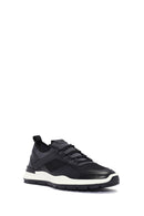 Men's Black Lace-Up Leather Casual Sneaker | Derimod Men's Black Lace-Up Leather Casual Sneaker | Derimod
