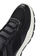 Men's Black Lace-Up Leather Casual Sneaker | Derimod Men's Black Lace-Up Leather Casual Sneaker | Derimod