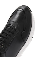 Erkek Siyah Bağcıklı Kalın Tabanlı Deri Sneaker | Derimod Erkek Siyah Bağcıklı Kalın Tabanlı Deri Sneaker | Derimod
