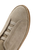 Men's Beige Suede Leather Sneaker | Derimod Men's Beige Suede Leather Sneaker | Derimod