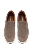 Men's Mink Thick Sole Nubuck Leather Comfort Loafers | Derimod Men's Mink Thick Sole Nubuck Leather Comfort Loafers | Derimod