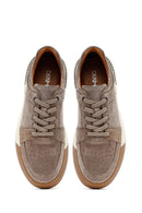 Erkek Bej Bağcıklı Süet Deri Sneaker | Derimod Erkek Bej Bağcıklı Süet Deri Sneaker | Derimod