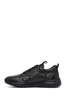 Erkek Siyah Bağcıklı Deri Sneaker | Derimod Erkek Siyah Bağcıklı Deri Sneaker | Derimod