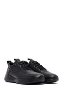 Erkek Siyah Bağcıklı Deri Sneaker | Derimod Erkek Siyah Bağcıklı Deri Sneaker | Derimod
