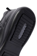 Erkek Siyah Bağcıklı Deri Sneaker | Derimod Erkek Siyah Bağcıklı Deri Sneaker | Derimod