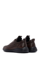 Erkek Kahverengi Bağcıklı Deri Sneaker | Derimod Erkek Kahverengi Bağcıklı Deri Sneaker | Derimod