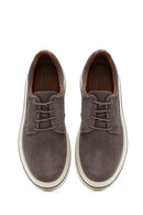 Men's Mink Lace-Up Thick-Soled Suede Leather Casual Shoes | Derimod Men's Mink Lace-Up Thick-Soled Suede Leather Casual Shoes | Derimod