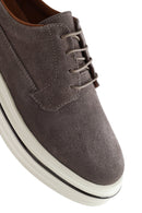 Men's Mink Lace-Up Thick-Soled Suede Leather Casual Shoes | Derimod Men's Mink Lace-Up Thick-Soled Suede Leather Casual Shoes | Derimod