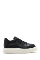 Men's Black Thick Sole Lace Up Leather Sneaker | Derimod Men's Black Thick Sole Lace Up Leather Sneaker | Derimod